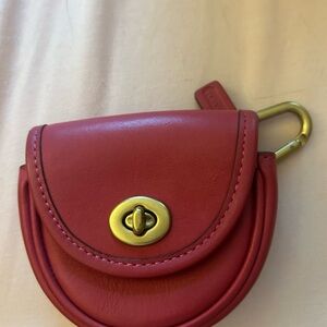 Coach - red coin fob